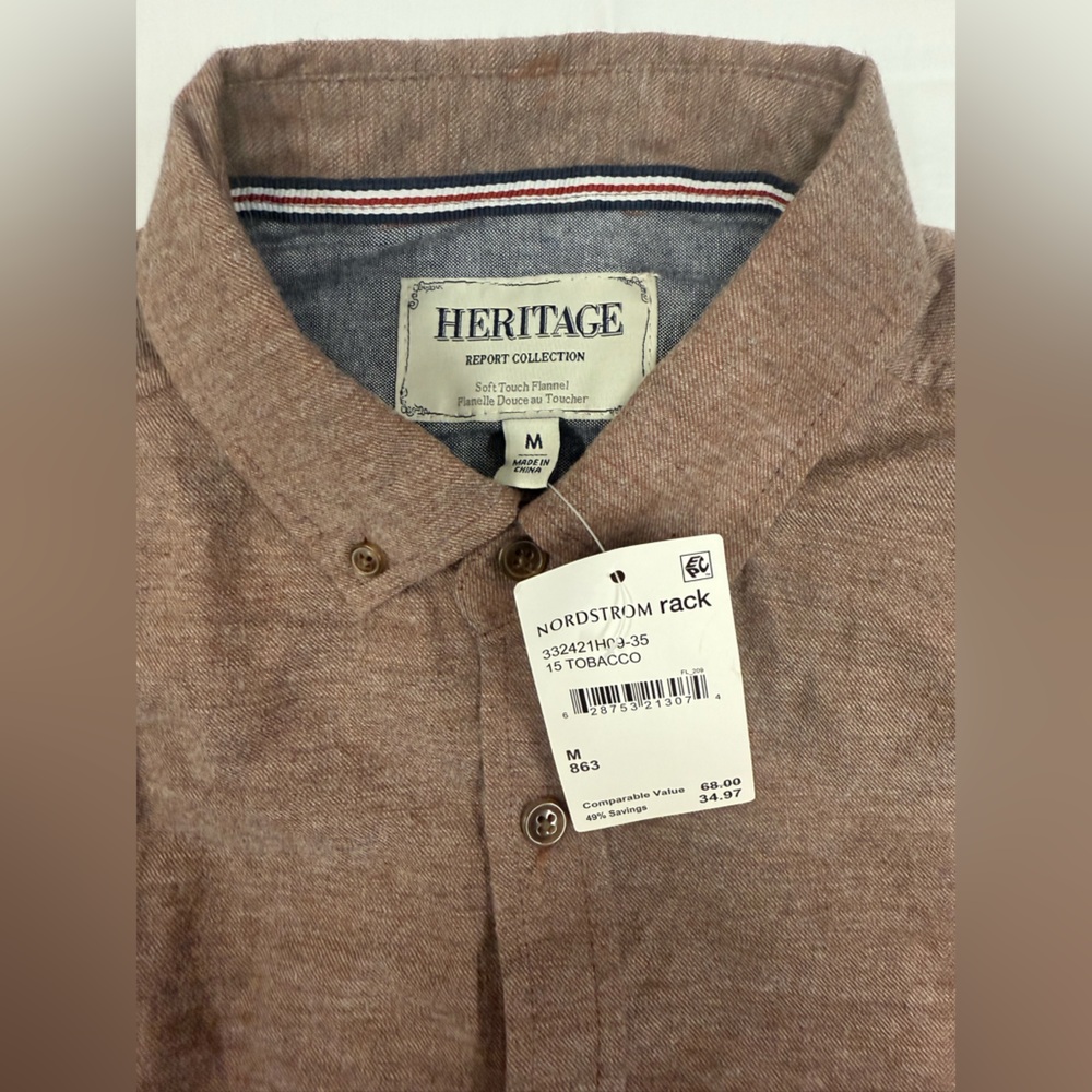 Heritage Brown Button-Up Shirt